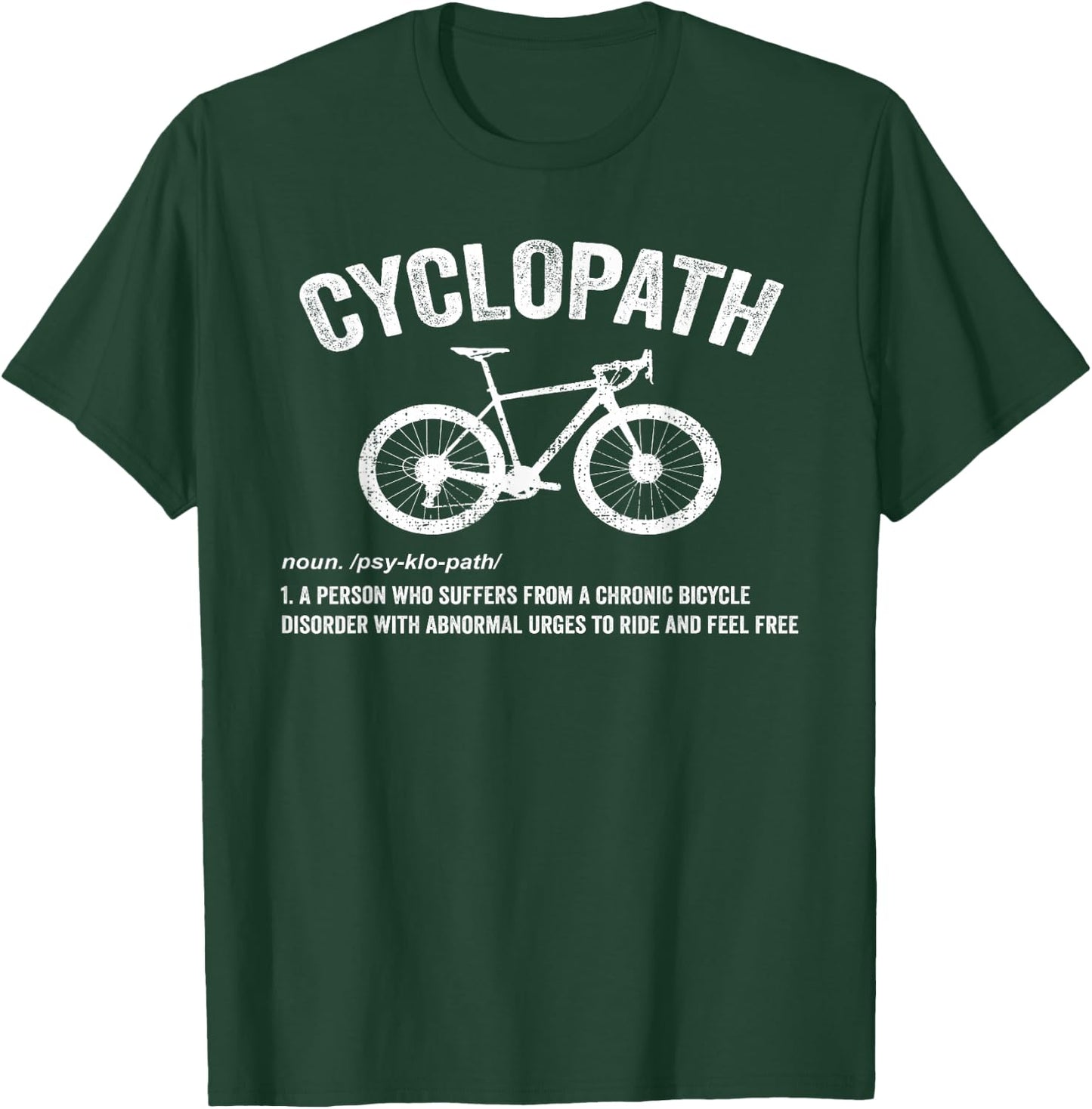 Cyclopath Funny Bicycle Gravel Bike Cyclocross Bikepacker T-Shirt - T-Shirt | Forest