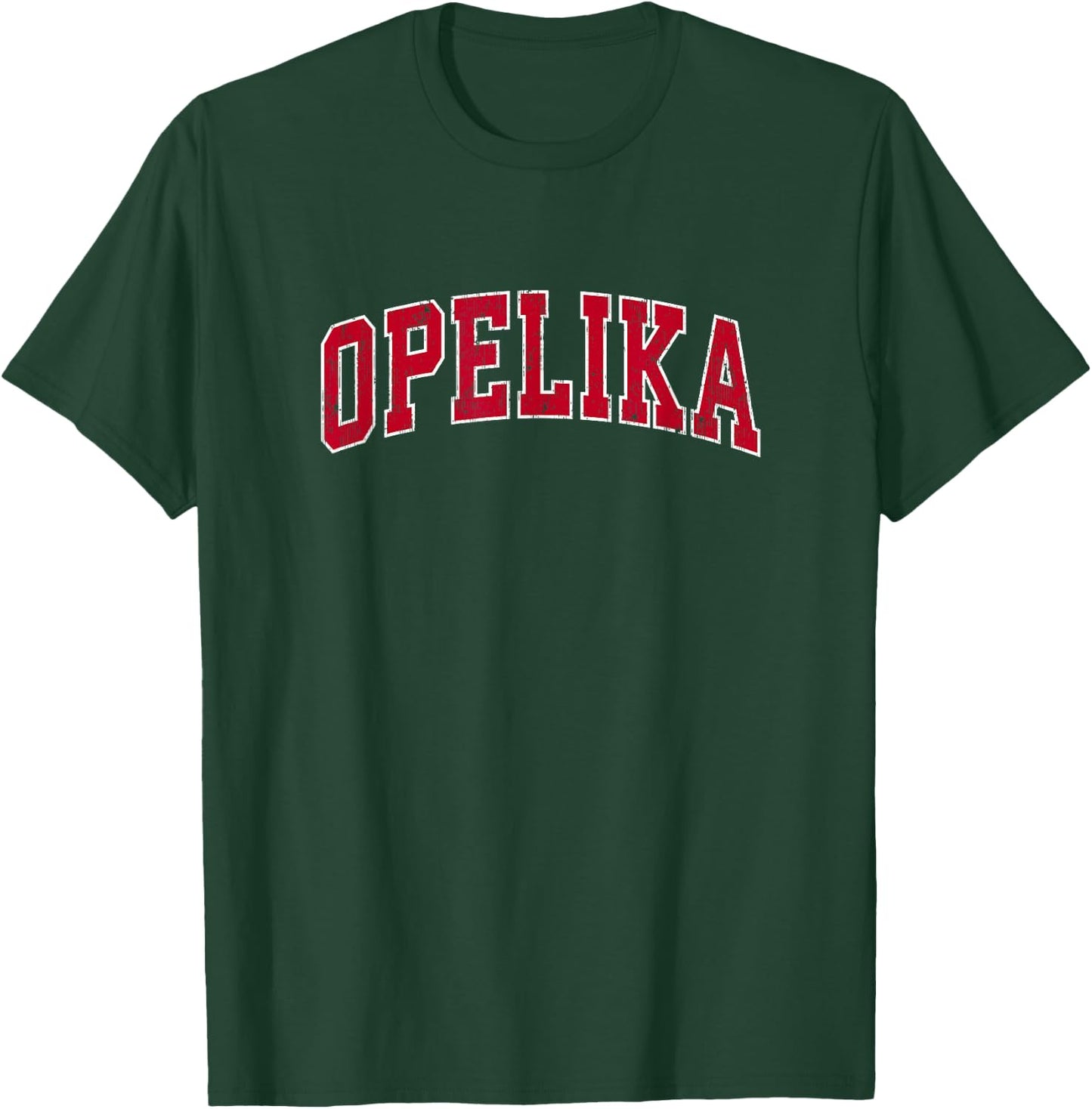 Opelika Alabama AL Vintage Sports Design Red Design T-Shirt - T-Shirt | Forest
