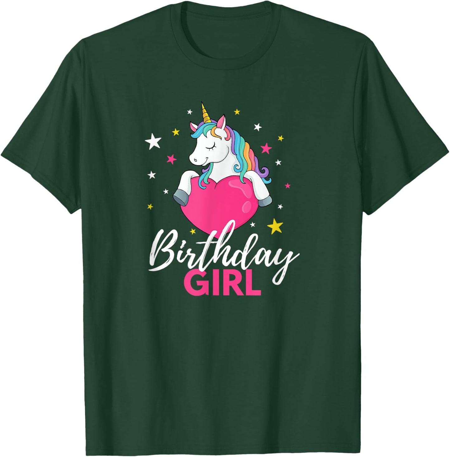 Birthday Girl Unicorn T-Shirt - T-Shirt | Forest