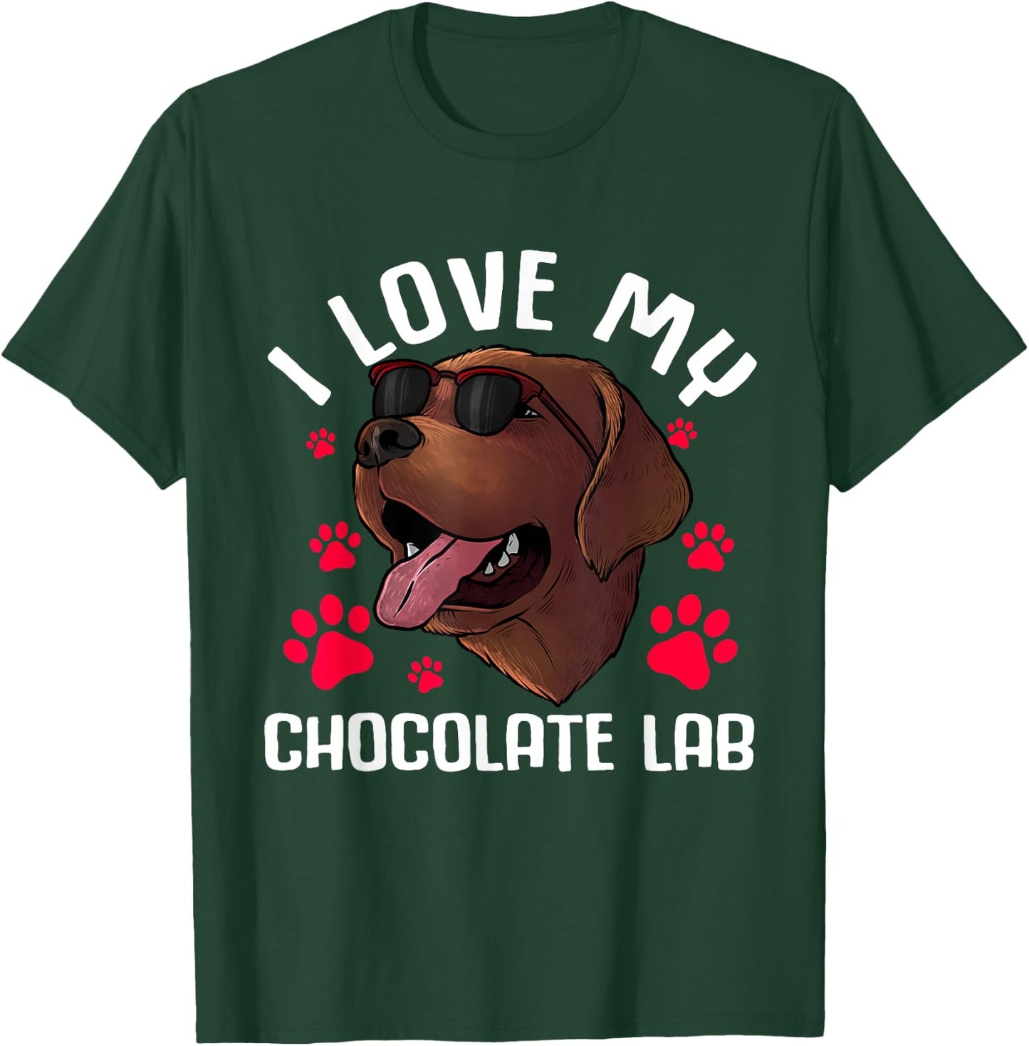 Funny Chocolate Labrador Retriever Gift Men Women Lab Lover T-Shirt - T-Shirt | Forest