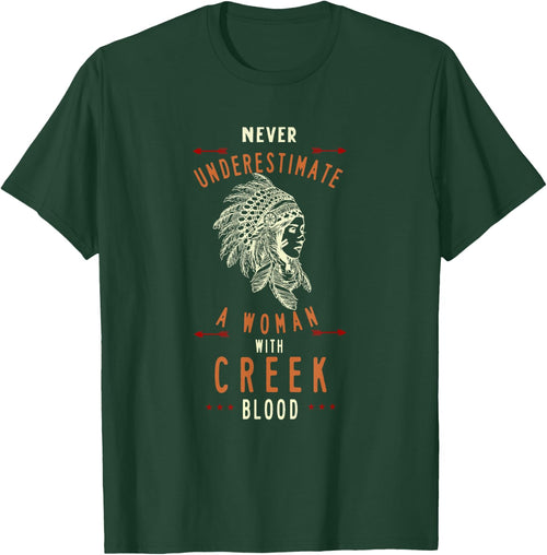 Creek Native American Indian Woman Never Underestimate