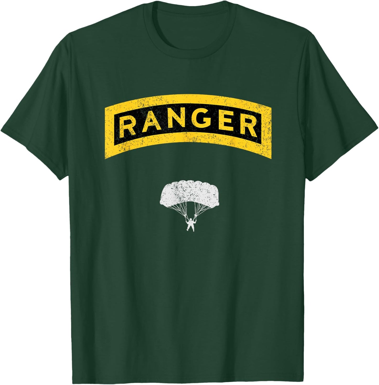 U.S Army Ranger Airborne Veteran Vintage, Veterans Day Gift T-Shirt - T-Shirt | Forest