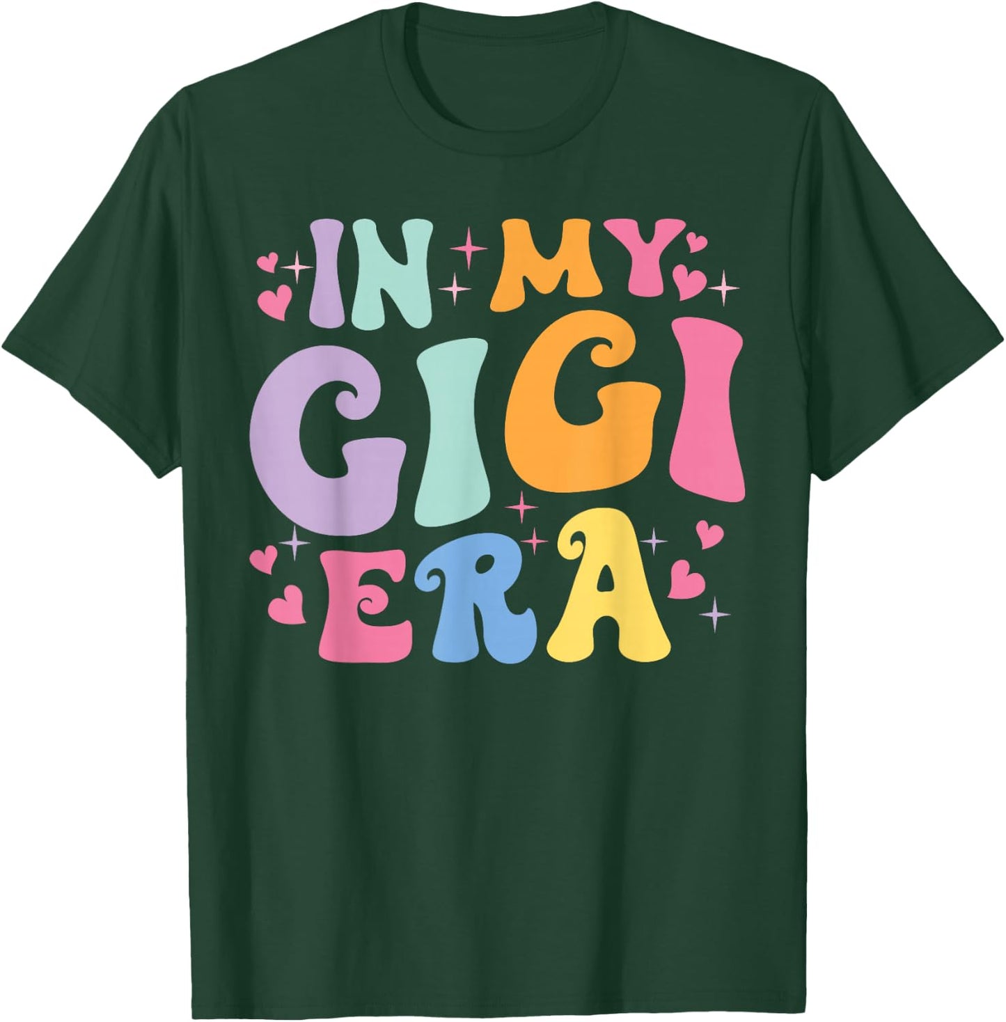 In My Gigi Era Baby Announcement for Grandma Mother's Day T-Shirt - T-Shirt | Forest