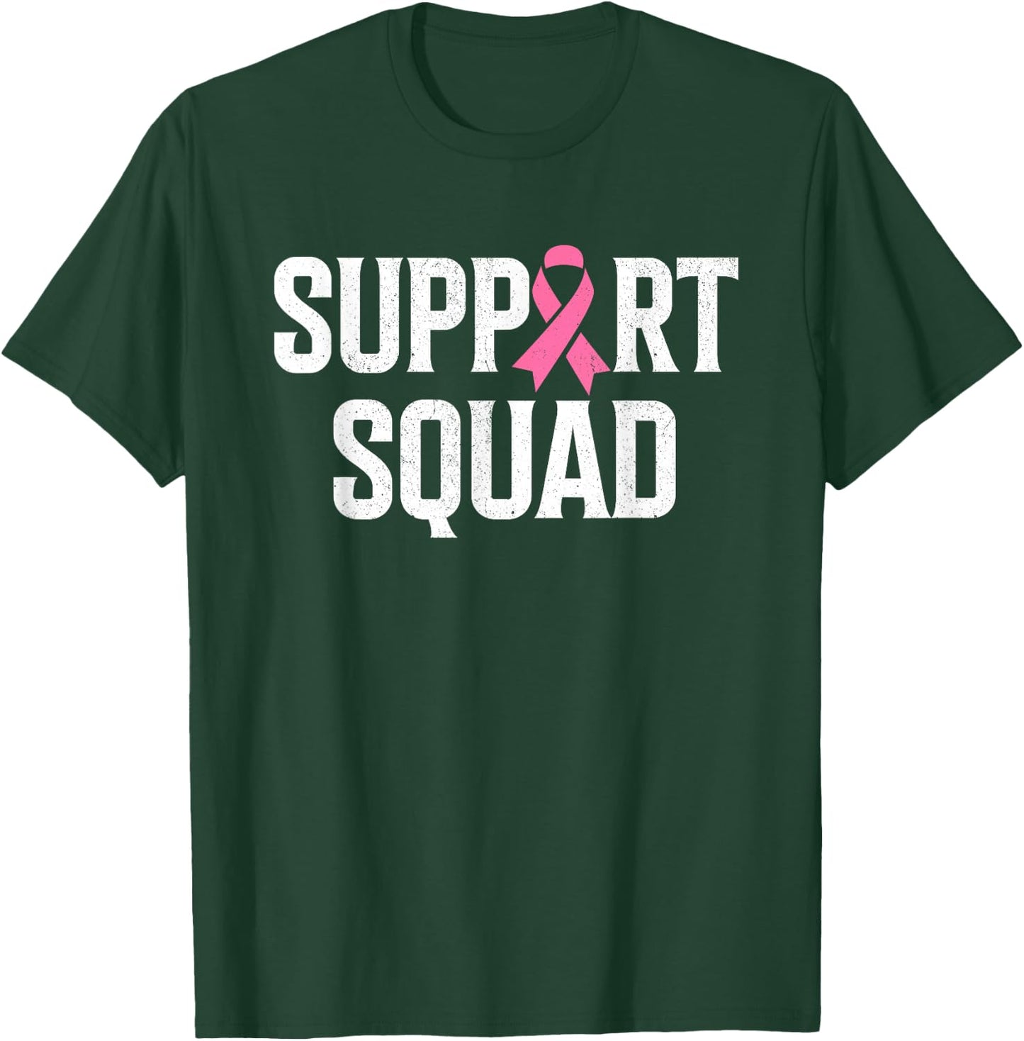 Breast Cancer Warrior Support Squad Breast Cancer Awareness T-Shirt - T-Shirt | Forest