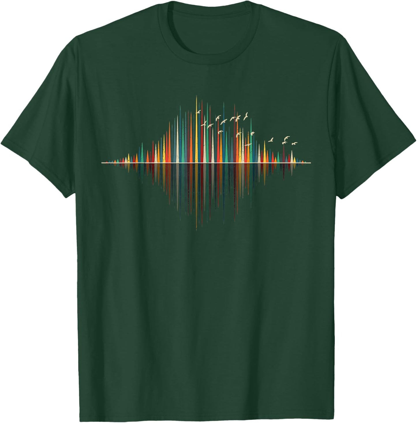 The Sounds Of Nature Retro Music Sound Wave T-Shirt - T-Shirt | Forest