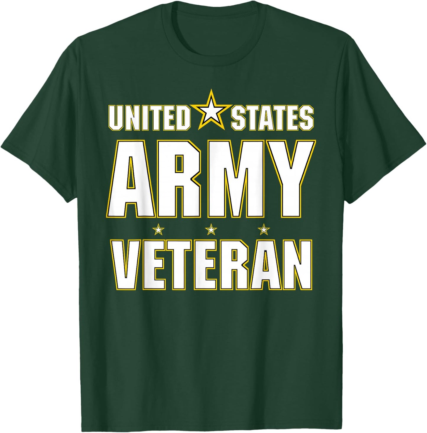 Us United States Army Star Military T-Shirt - T-Shirt | Forest