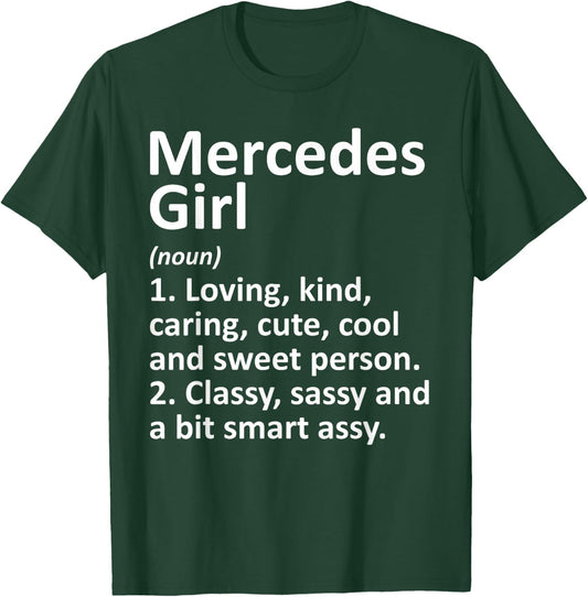 Mercedes Girl TX Texas Funny City Home Roots Gift T-Shirt - T-Shirt | Forest