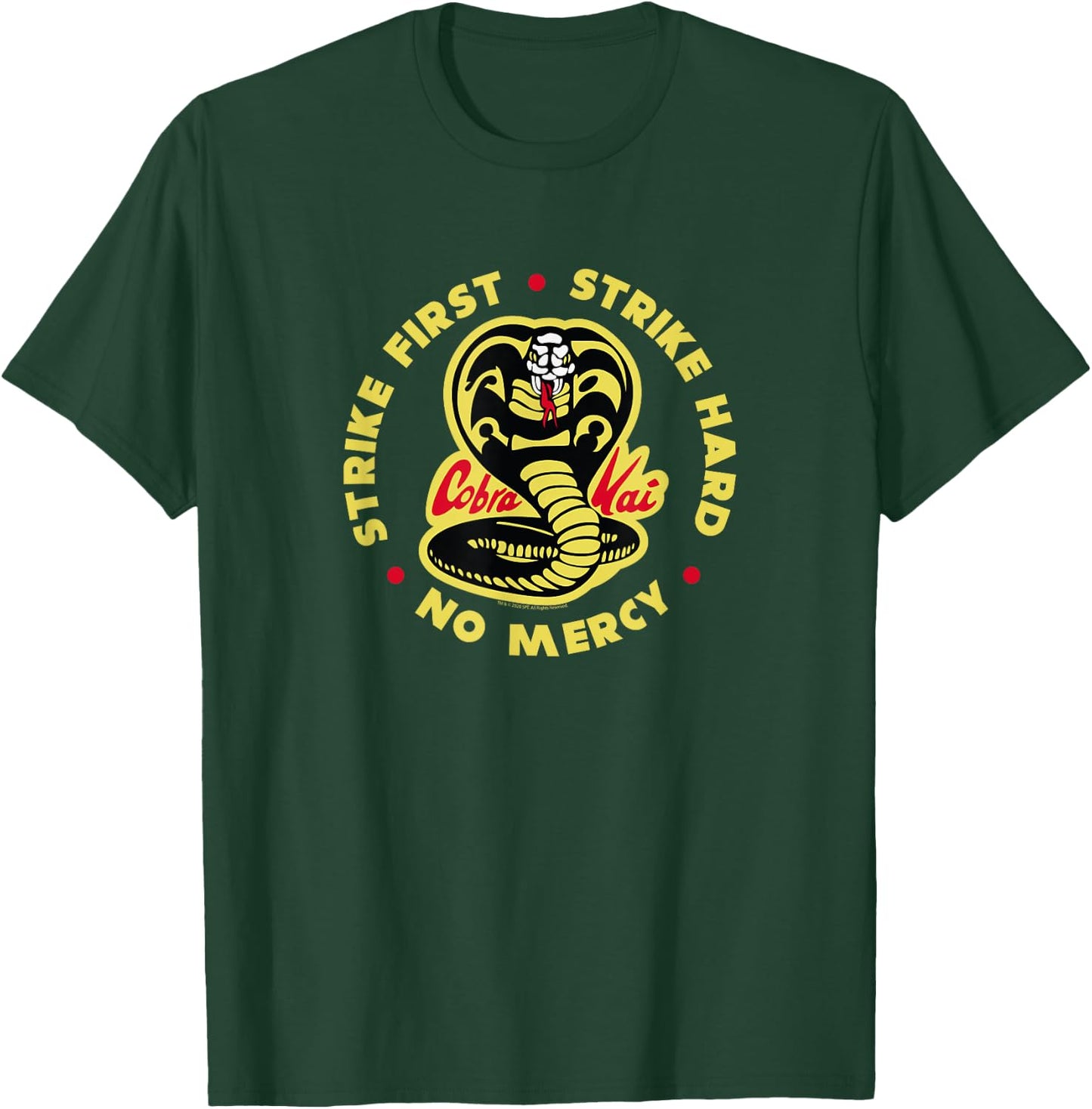 Cobra Kai Strike First Cobra Logo TV Show T-Shirt - T-Shirt | Forest