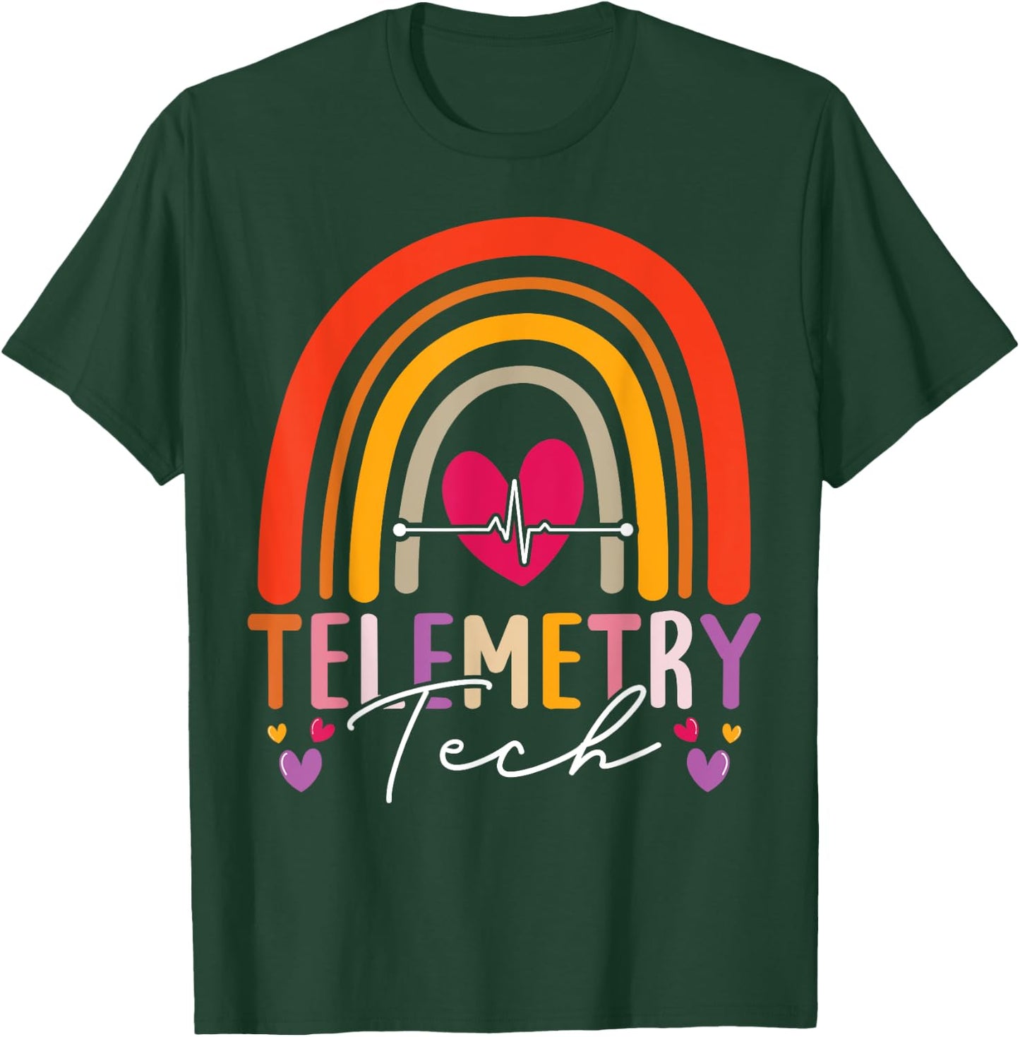 Telemetry Tech Appreciation Rainbow T-Shirt - T-Shirt | Forest