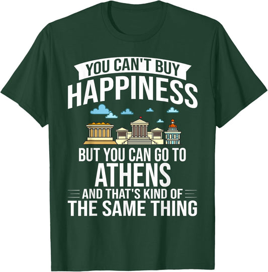 Athens Greece City Skyline Map Travel T-Shirt - T-Shirt | Forest