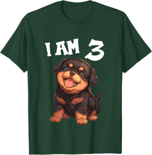Kids 3 Years old 3th birthday Rottweilers Rottweiler T-Shirt - T-Shirt | Forest