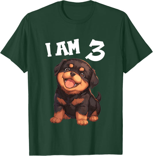 Kids 3 Years old 3th birthday Rottweilers Rottweiler T-Shirt - T-Shirt | Forest