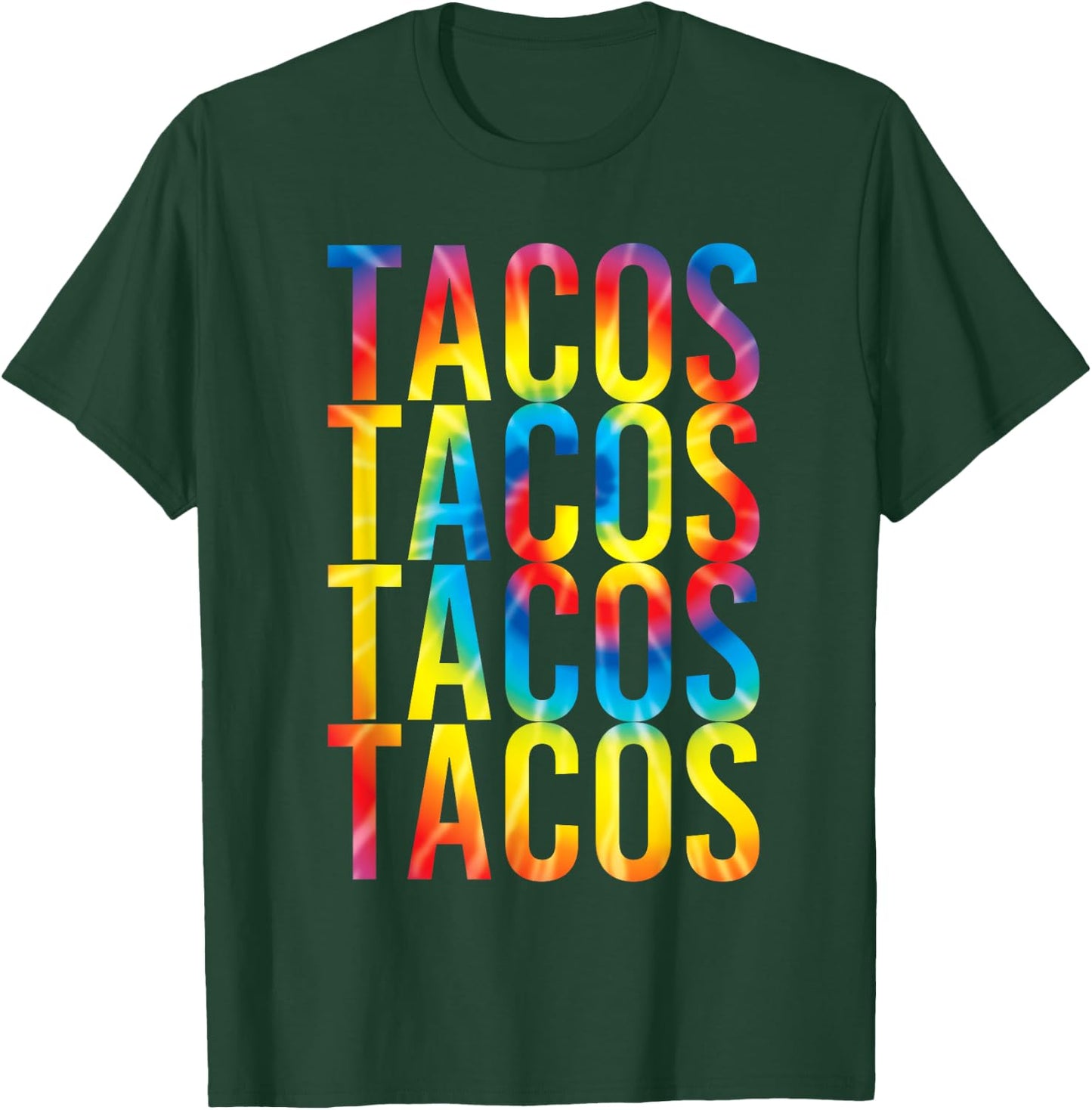 Retro Tacos Vintage Tie Dye Taco Tuesday Mexican T-Shirt - T-Shirt | Forest