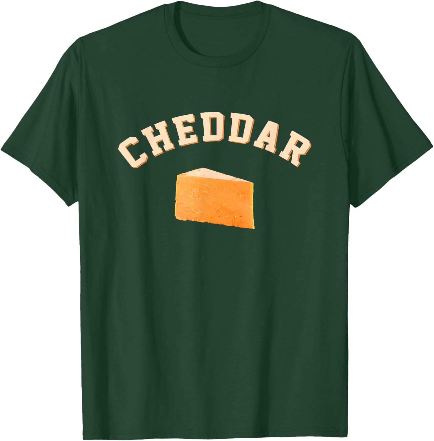Cheddar Cheese Funny College Team Mascot English Word T-Shirt - T-Shirt | Forest
