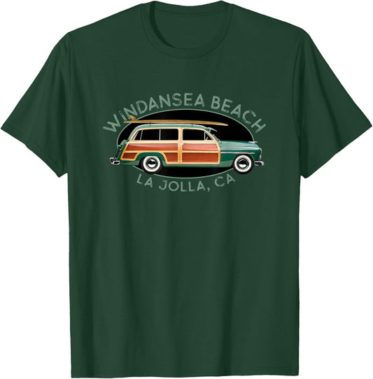 Windansea Beach, La Jolla, California Vintage Surfing T-Shirt - T-Shirt | Forest