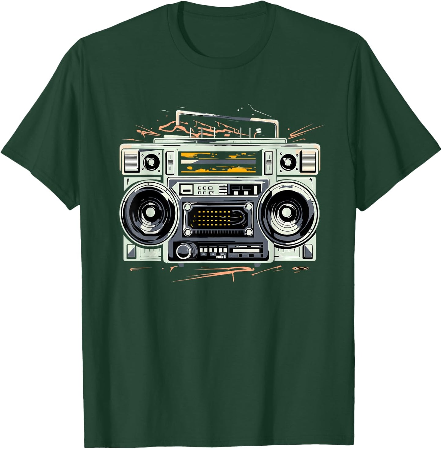 Ghetto Blaster Hip Hop 80's 90's Street Gangster Rap Lover T-Shirt - T-Shirt | Forest