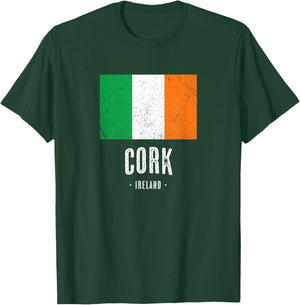 City of CORK - Ireland | Irish Flag Souvenir T-Shirt - T-Shirt | Forest