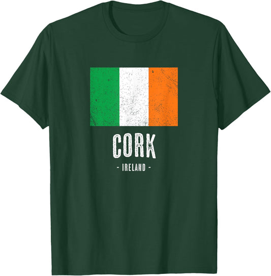City of CORK - Ireland | Irish Flag Souvenir T-Shirt - T-Shirt | Forest