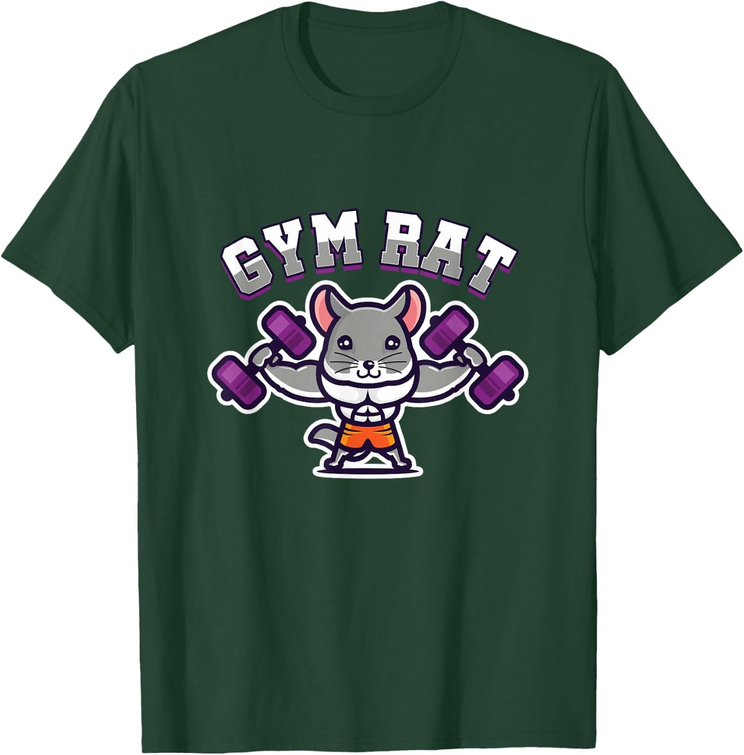Cute Mouse Owner Exercise Workout Fitness Enthusiast Gym Advice T-Shirt - T-Shirt | Forest