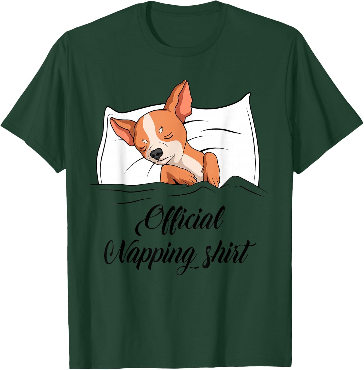 Sleeping Chihuahua Pyjamas Dog Lover Gift Official Napping T-Shirt - T-Shirt | Forest