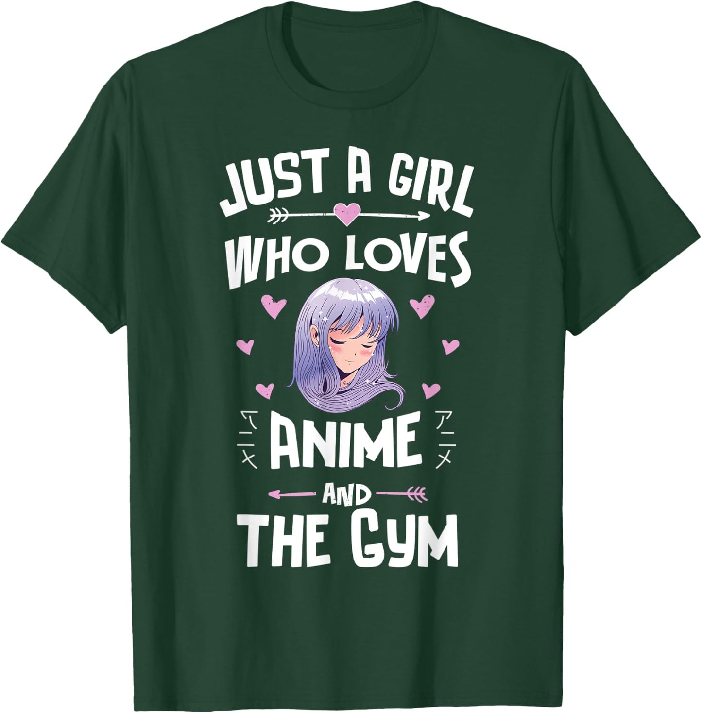 Just A Girl Who Loves Anime And The Gym Gift Women T-Shirt - T-Shirt | Forest