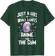 Just A Girl Who Loves Anime And The Gym Gift Women T-Shirt - T-Shirt | Forest