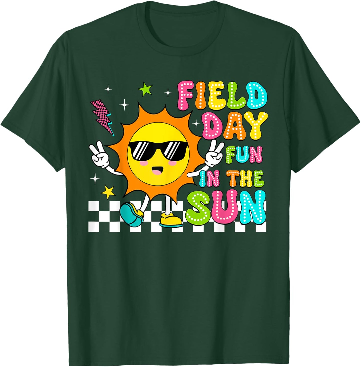 Field Day Fun In The Sun Let Games Begin 2024 Teachers Kids T-Shirt - T-Shirt | Forest