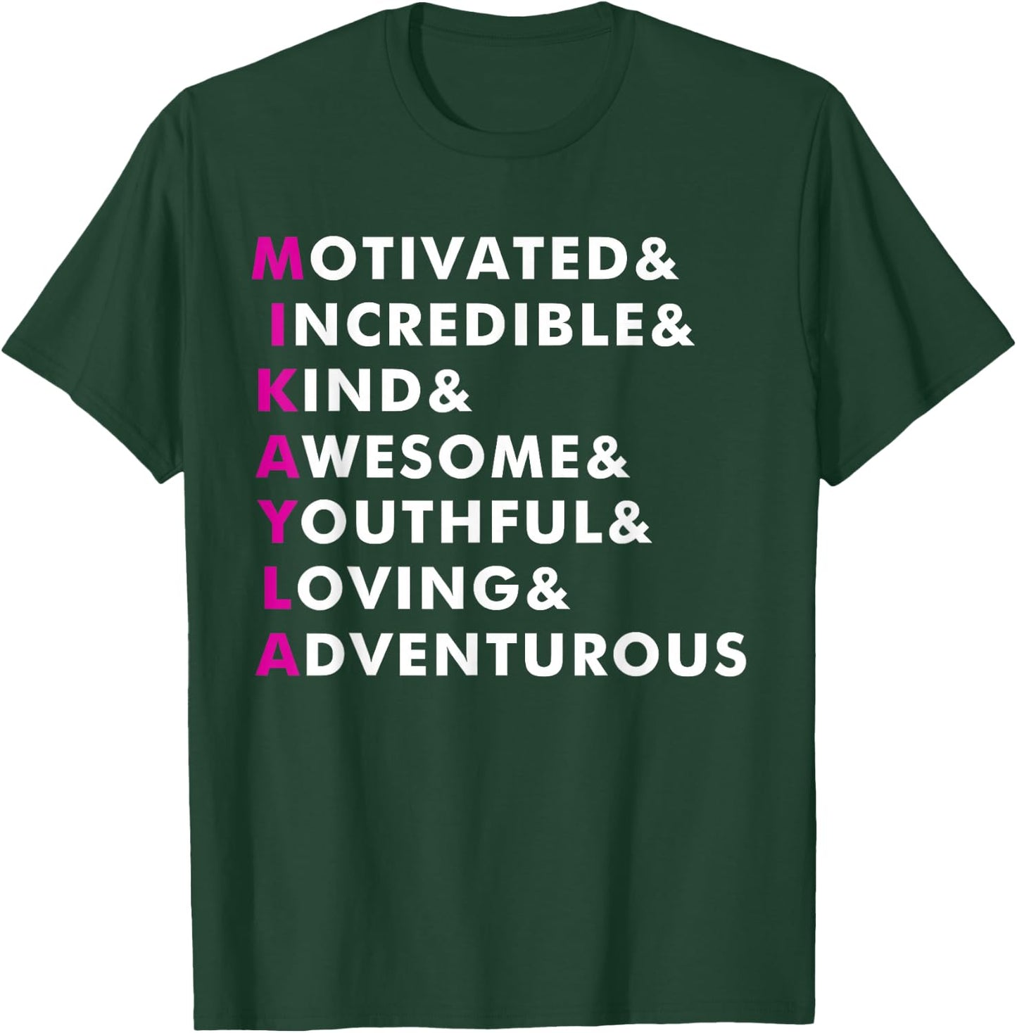 Mikayla Name Shirt Personalized Gift T-Shirt - T-Shirt | Forest