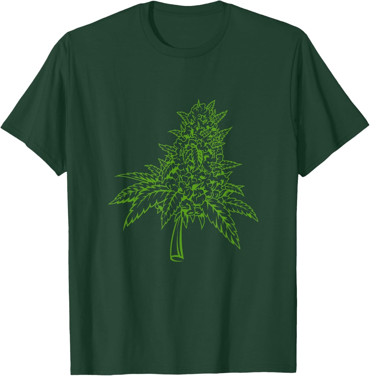 Bud Leaf Cannabis Marijuana Weed Smoker Pot Stoner T-Shirt - T-Shirt | Forest