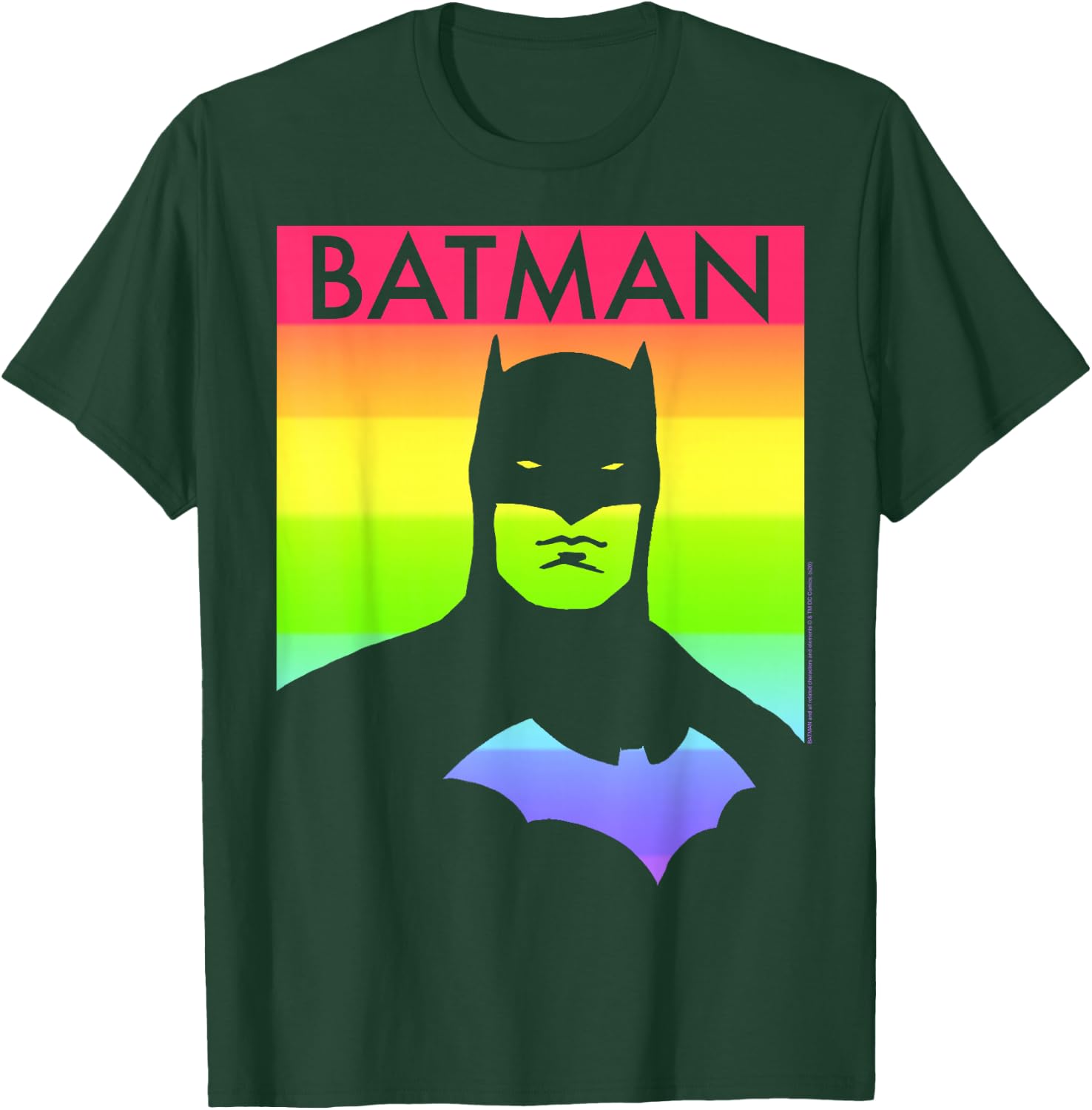 DC Comics Pride Batman Rainbow Poster T-Shirt - T-Shirt | Forest