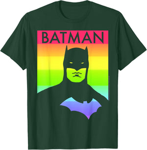 DC Comics Pride Batman Rainbow Poster T-Shirt - T-Shirt | Forest