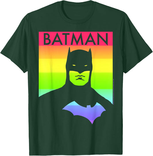 DC Comics Pride Batman Rainbow Poster T-Shirt - T-Shirt | Forest