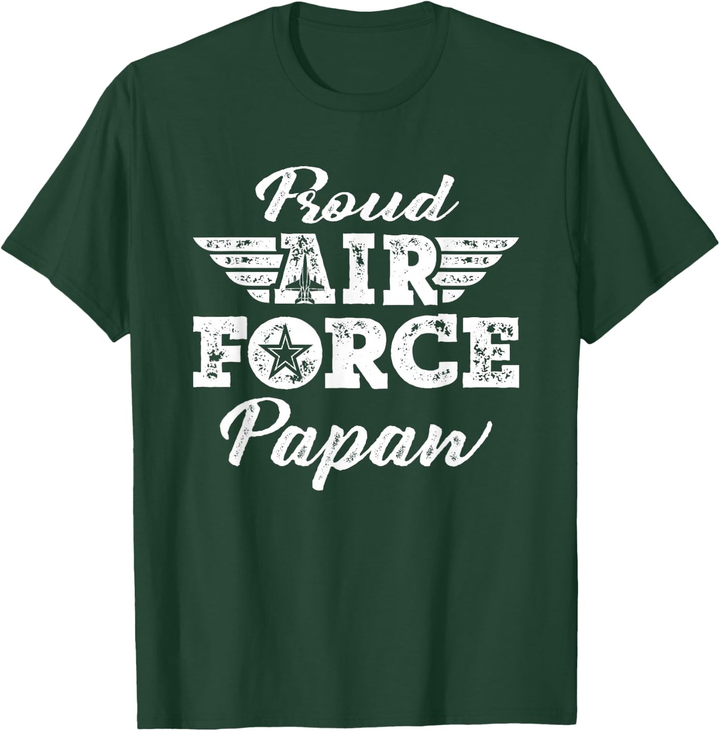 Proud US Air Force Papaw Pride Military Family Grandpa Gifts T-Shirt - T-Shirt | Forest