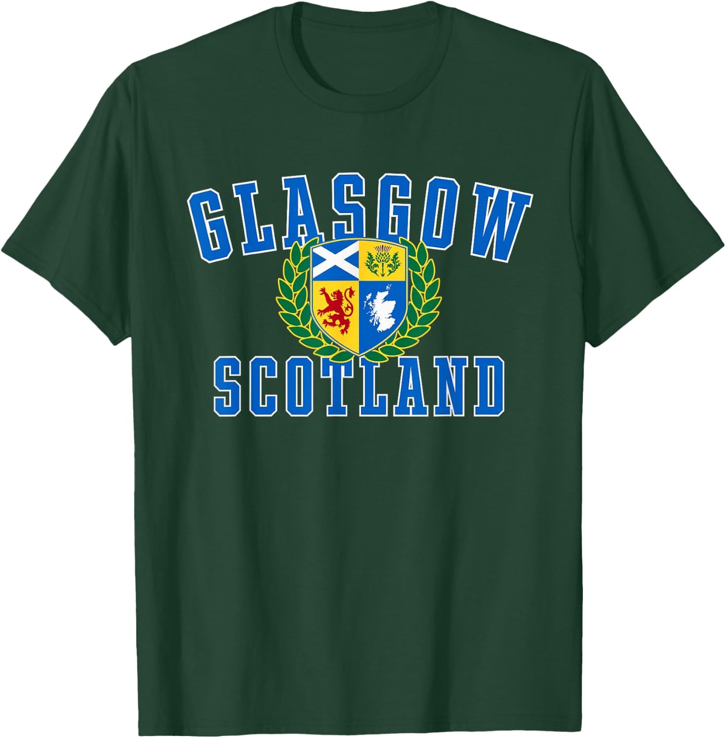 Glasgow Scotland Crest T-Shirt - T-Shirt | Forest