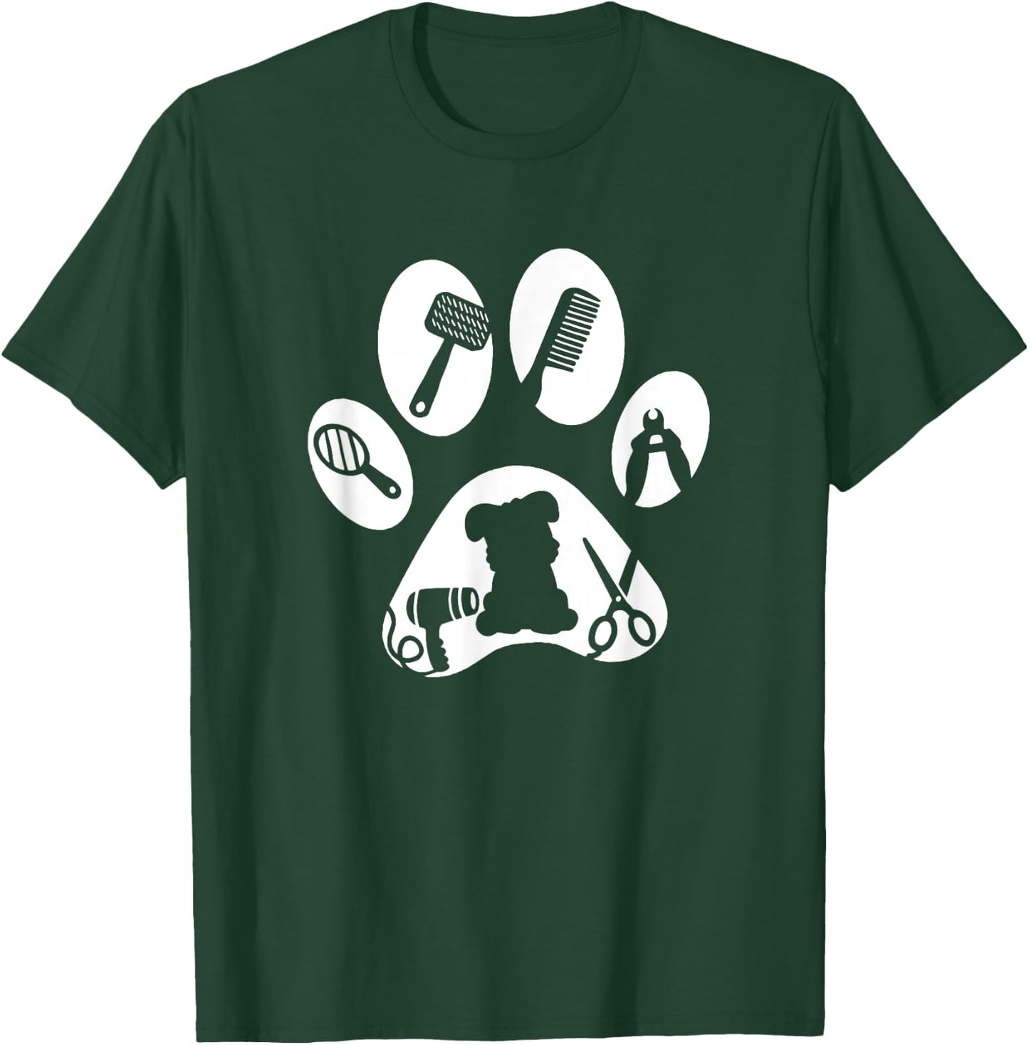 Dog Groomer Gifts - Dog Grooming T-Shirt - T-Shirt | Forest