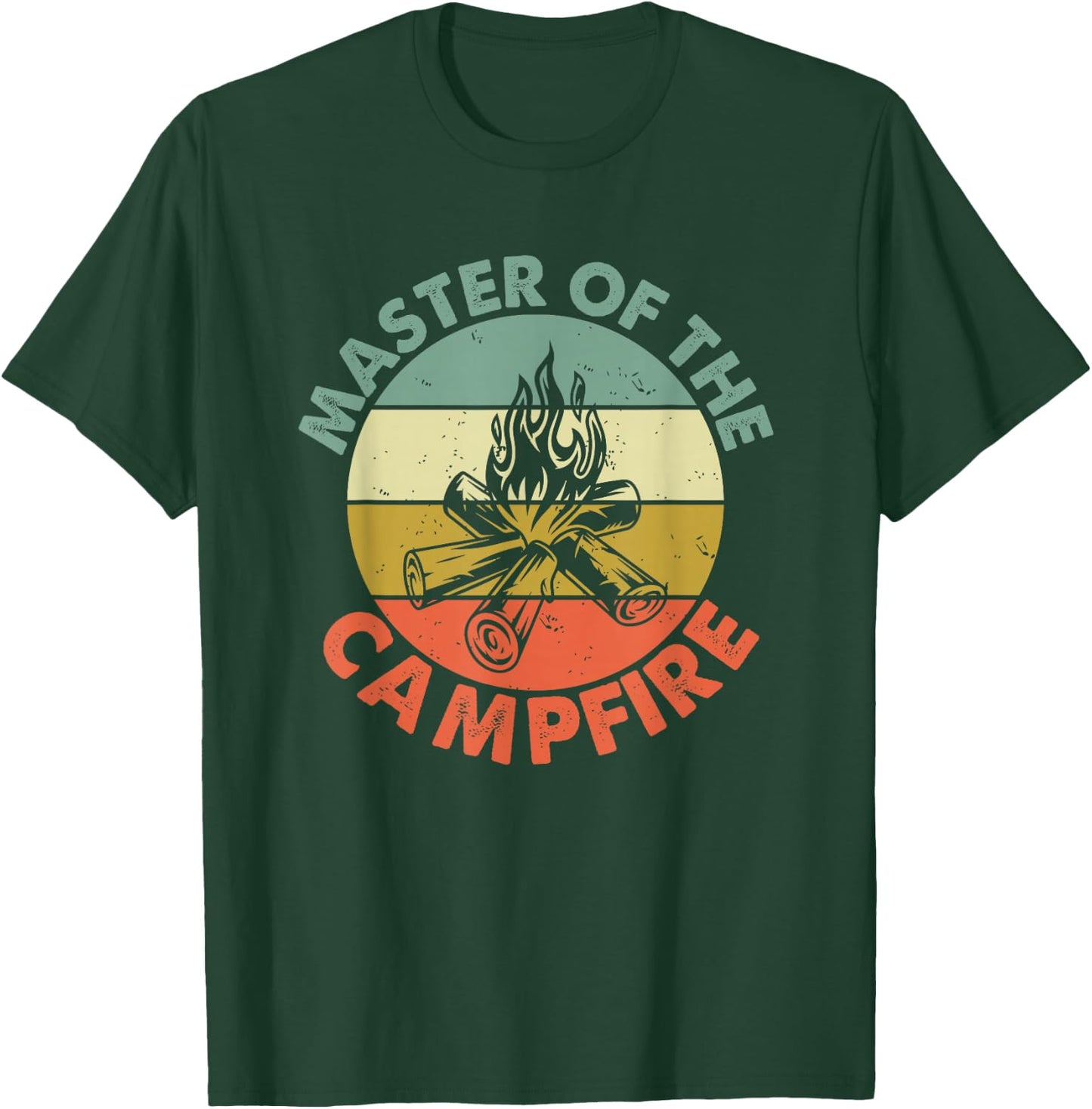 Master of The Campfire Dad Camping Shirt Camping Dad Gift T-Shirt - T-Shirt | Forest