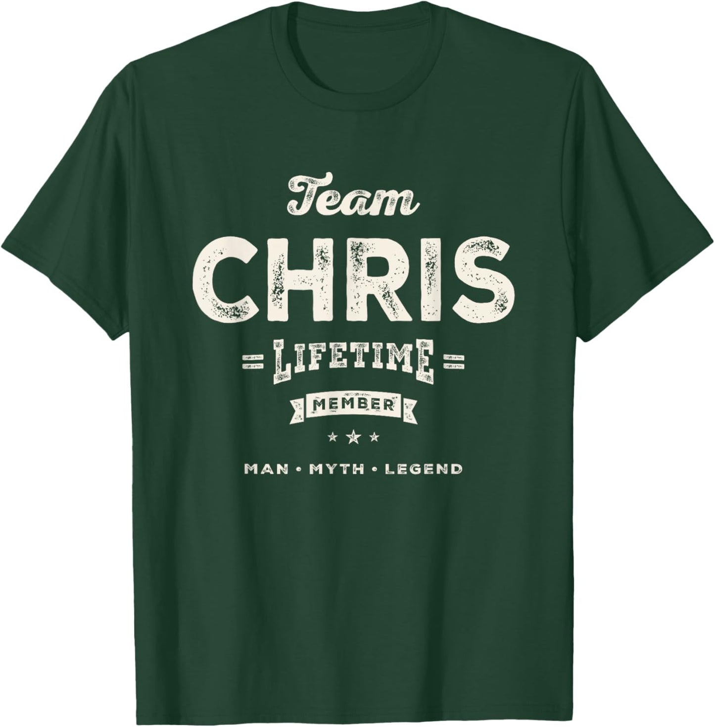 Team Chris Lifetime Member Funny Name Chris T-Shirt - T-Shirt | Forest