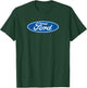 Ford - Distressed Blue Oval Logo T-Shirt - T-Shirt | Forest