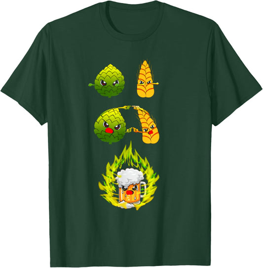 Wheat Beer Hops Fusion Beer Shirt For Beer Drinker Lover T-Shirt - T-Shirt | Forest