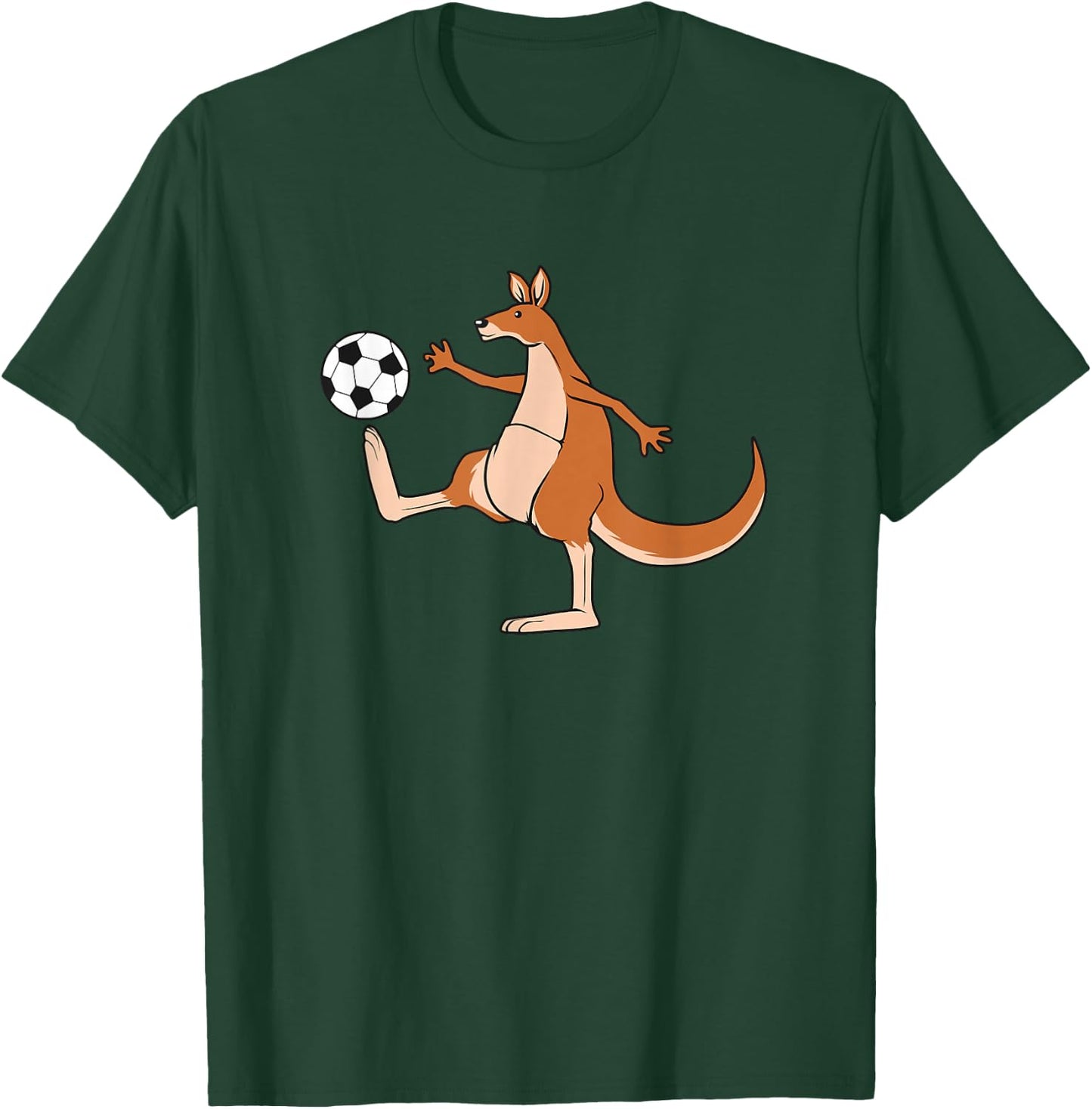 Soccer Player Kangaroo Australian Outback T-Shirt - T-Shirt | Forest