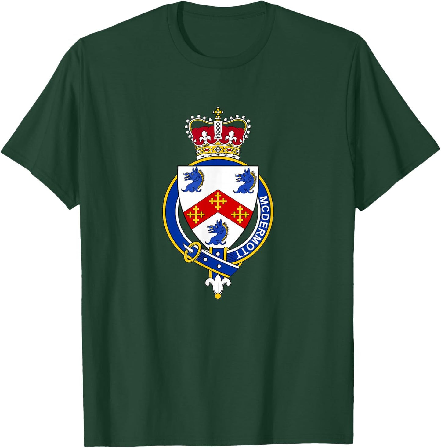 McDermott Coat of Arms - Family Crest T-Shirt - T-Shirt | Forest
