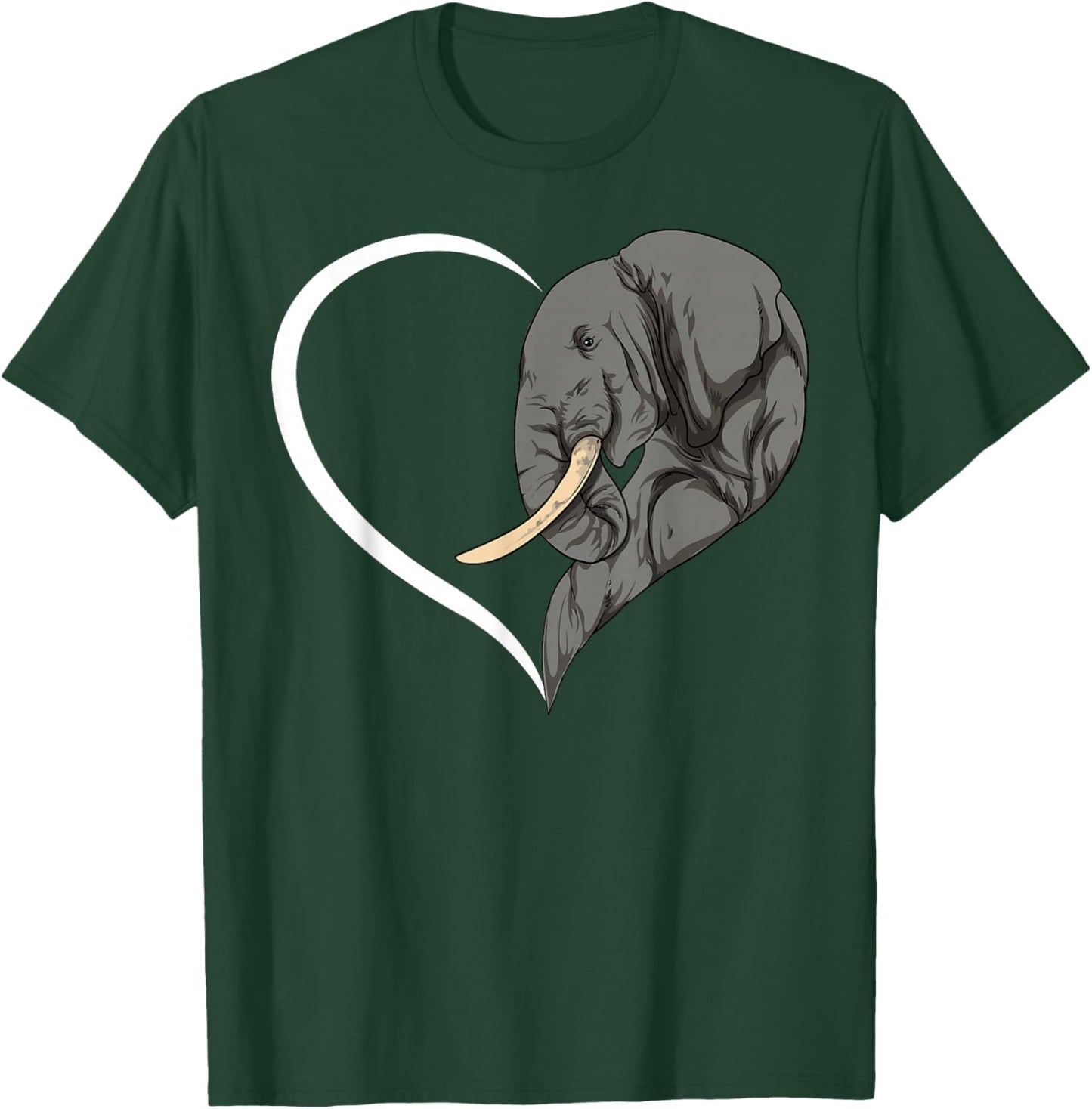 Elephant Shirts Girls Kids Heart Cute Elephant T-Shirt - T-Shirt | Forest