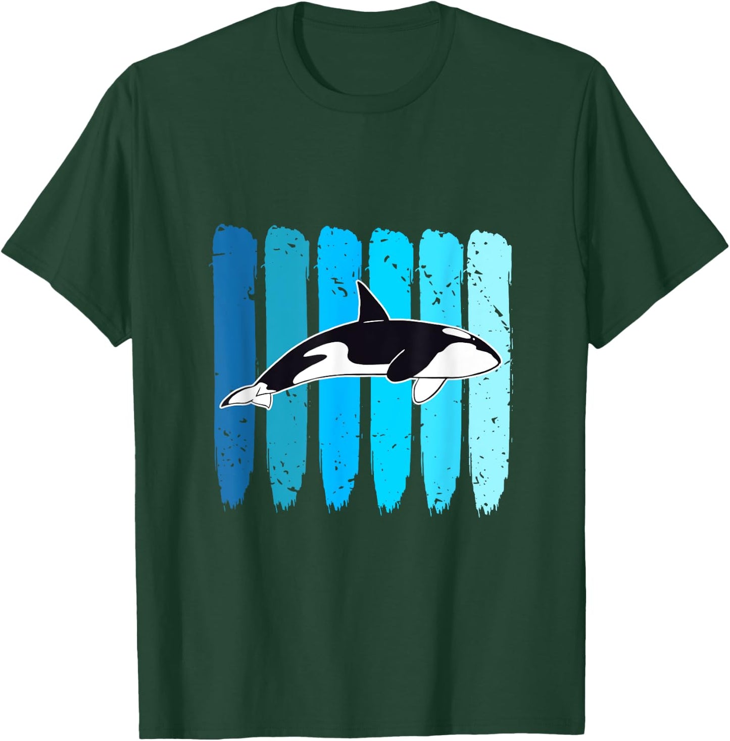 Orca Whale Cetacean Lover Ocean Animal Retro Whale T-Shirt - T-Shirt | Forest