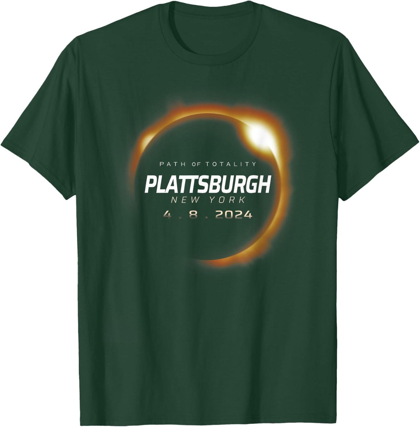 Total Solar Eclipse 2024 Plattsburgh New York April 8 2024 T-Shirt - T-Shirt | Forest