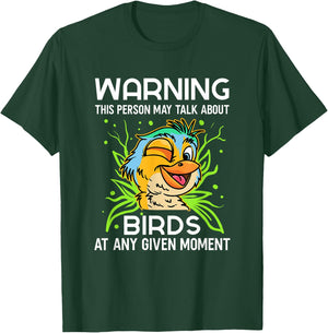 Bird Observer Talking About Birds Watching Chirping Songbird T-Shirt - T-Shirt | Forest