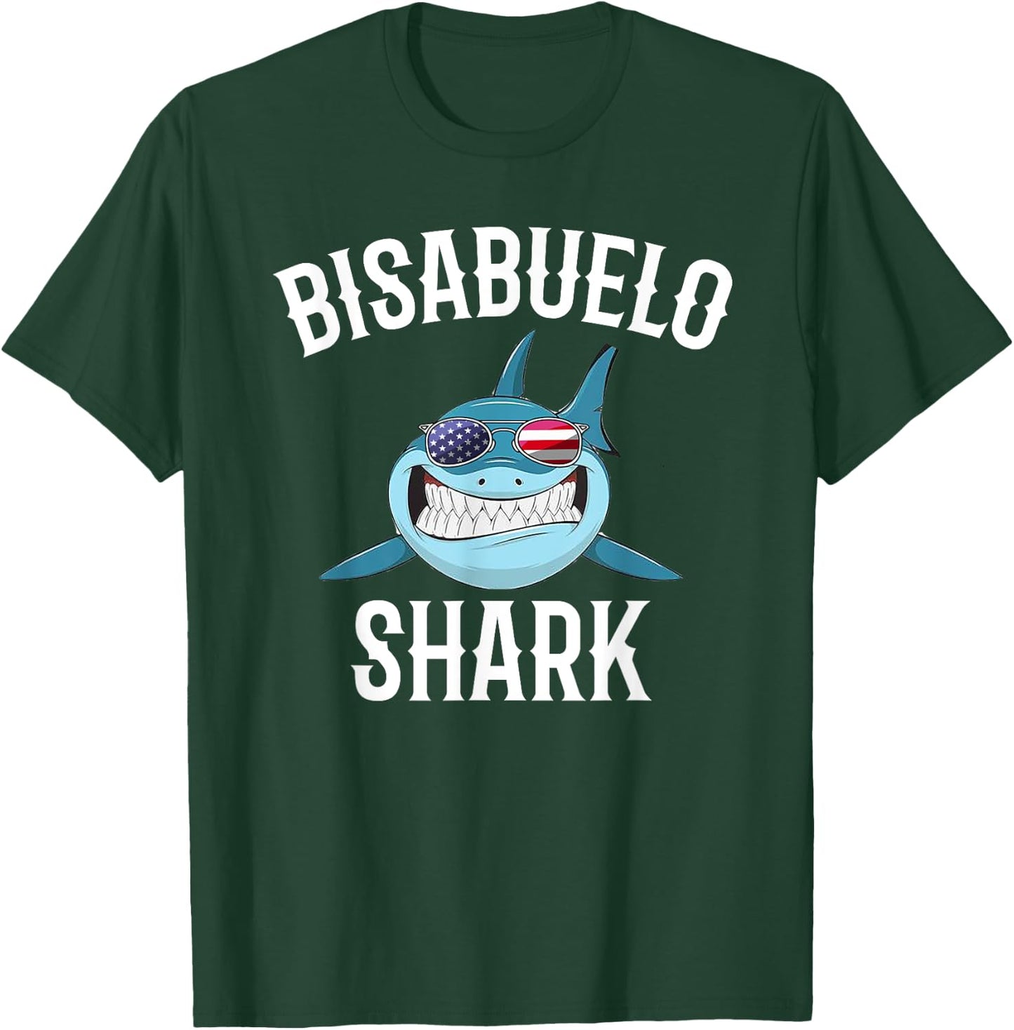 4th Of July Bisabuelo Shark Spanish Great Grandpa Patriotic Men T-Shirt - T-Shirt | Forest