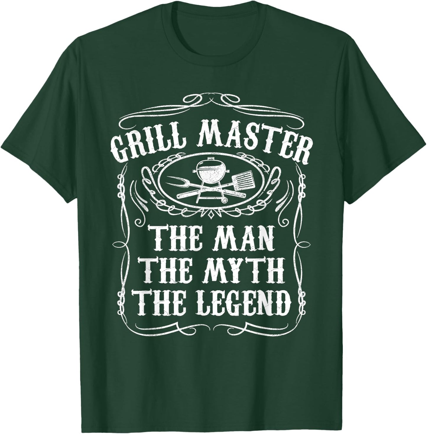 Grill Master The Man The Myth Legend Funny BBQ Smoker Gift T-Shirt - T-Shirt | Forest