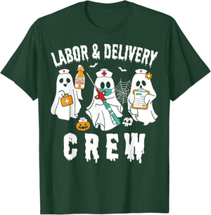 Labor & Delivery Boo Crew Funny Halloween Costume L&d Nurse T-Shirt - T-Shirt | Forest