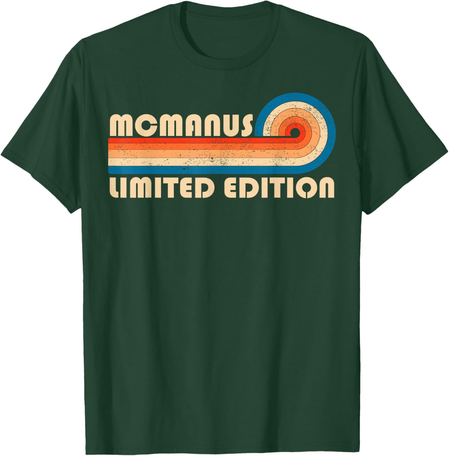 MCMANUS Surname Retro Vintage 80s 90s Birthday Reunion T-Shirt - T-Shirt | Forest