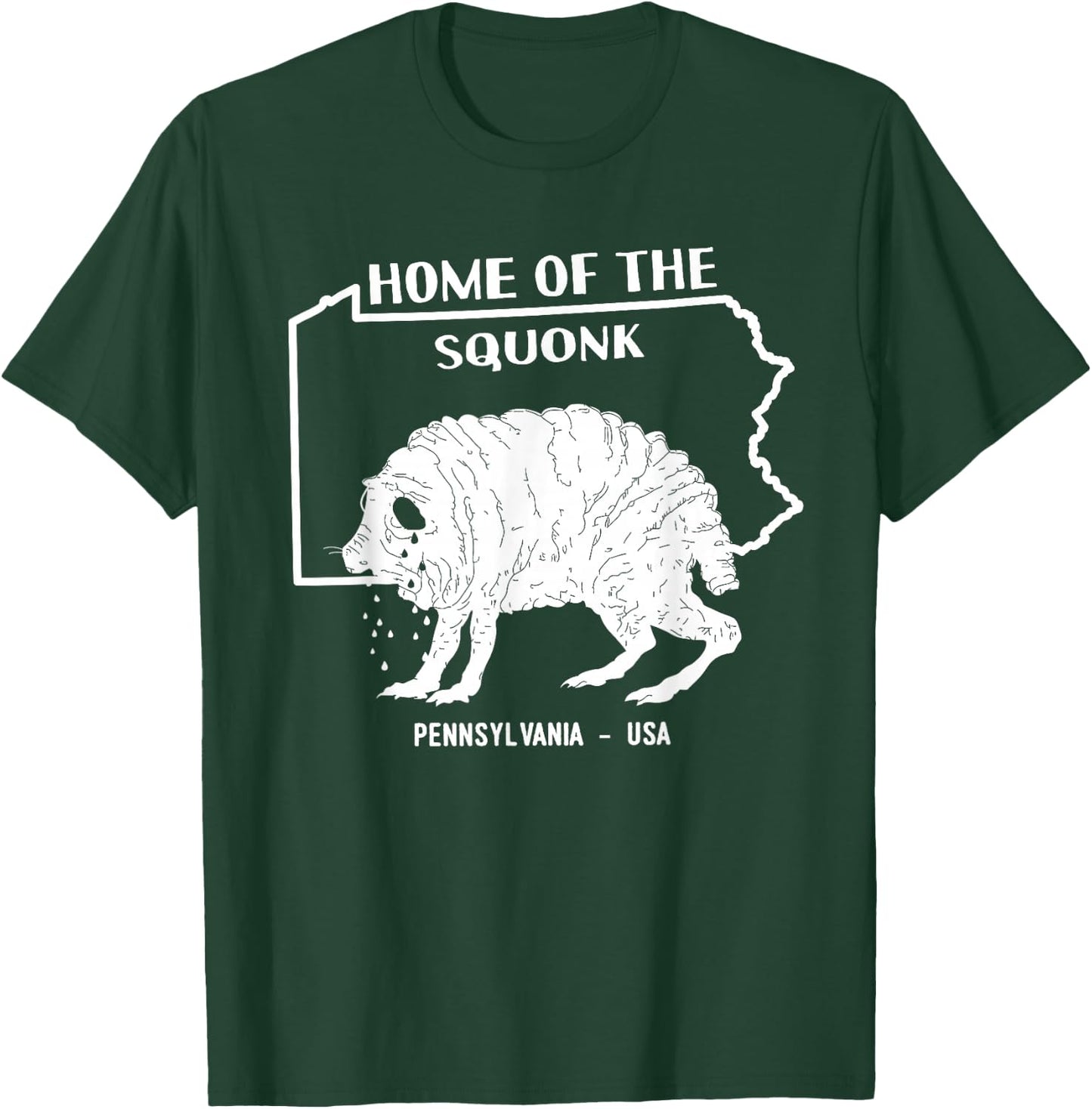 Home of the Squonk Cryptid Monster Sad Emo USA Pennsylvania T-Shirt - T-Shirt | Forest